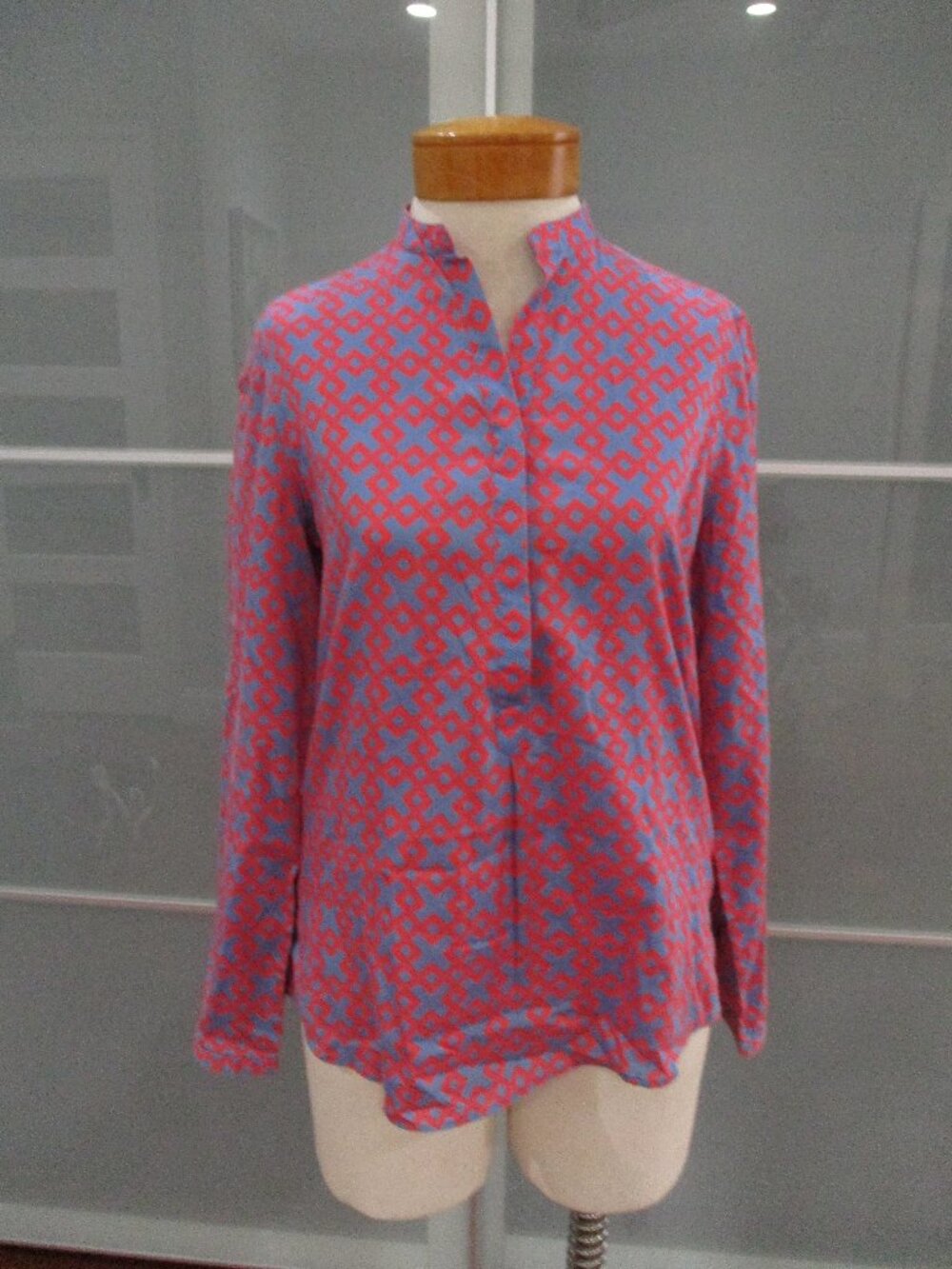 Vilagallo Long Sleeve Popover Tunic Blouse